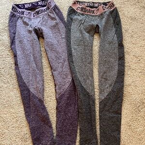 Gymshark  Leggings - Gray and Purple